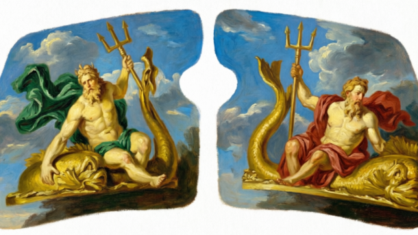 HMS Alert pained picture near rudder